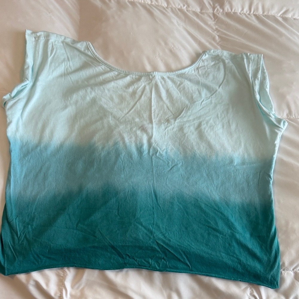 Bali Ombre Teal Short Sleeve Top
